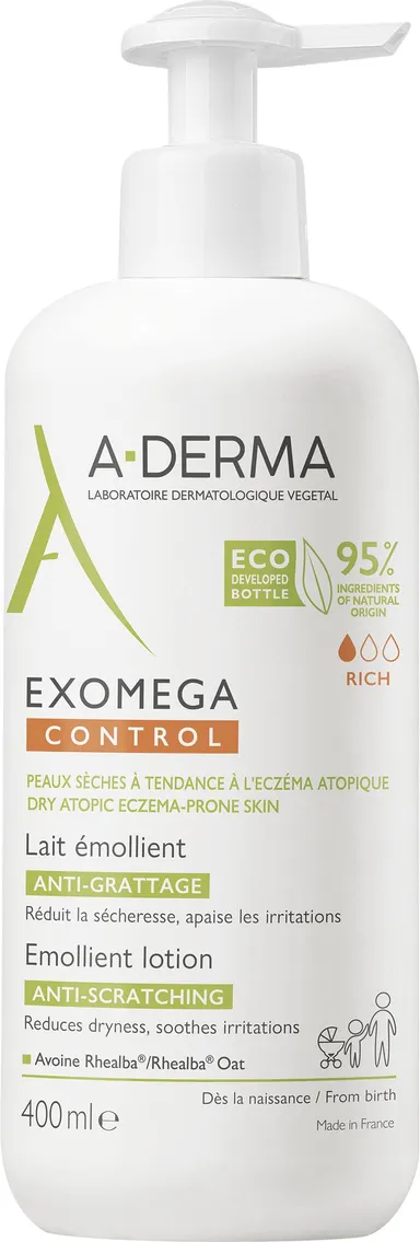 A-Derma Exomega Control Emolliërende Melk Anti-Jeuk 400Ml