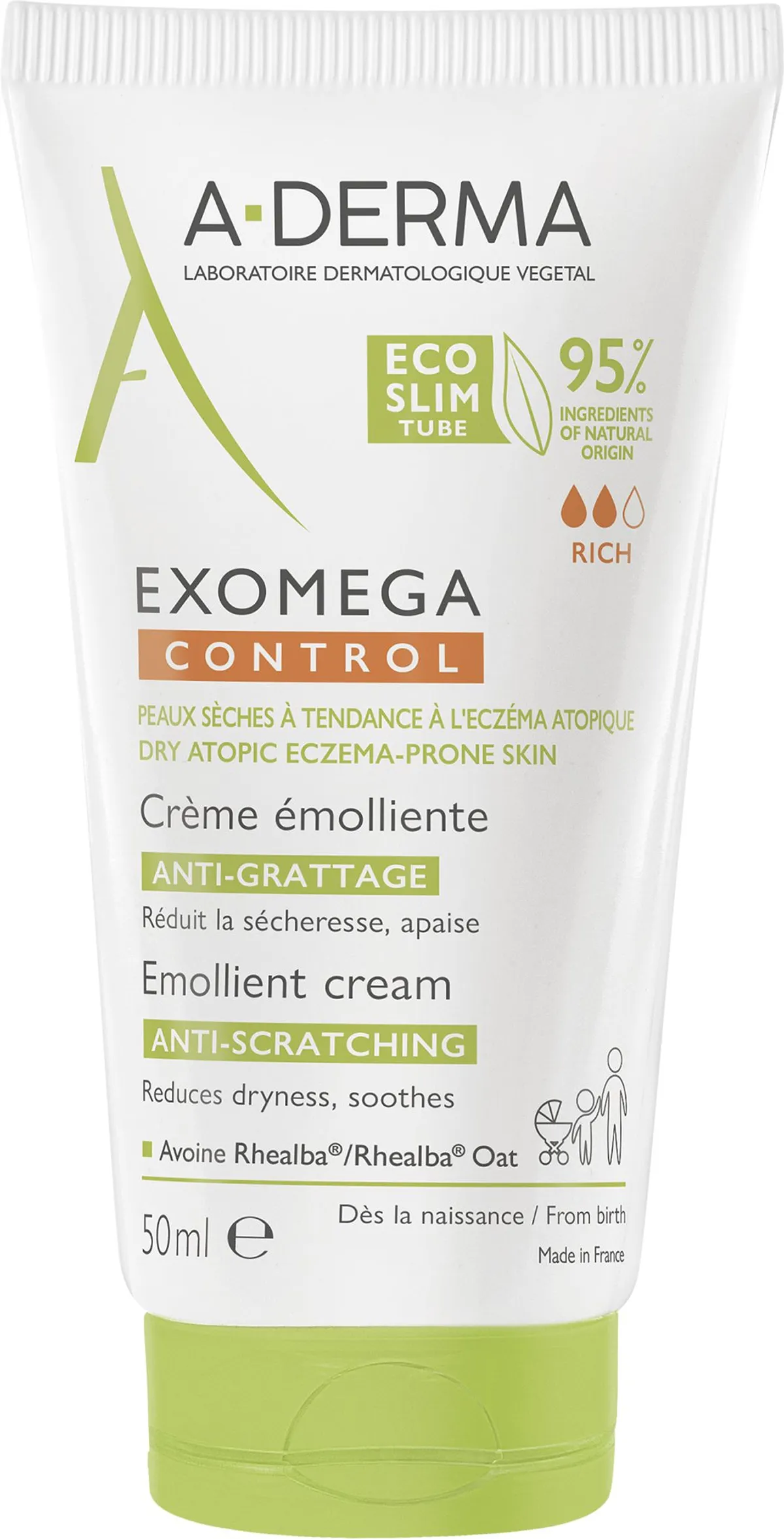 A-Derma Exomega Control Crème Emolliente Anti-Grattage 50Ml