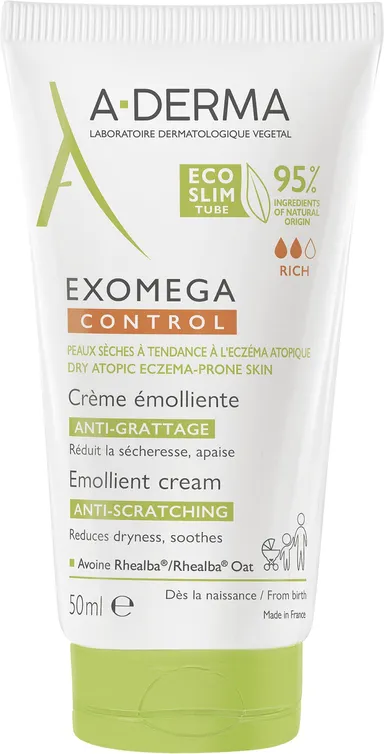 A-Derma Exomega Control Emolliërende Crème Anti-Jeuk 50Ml