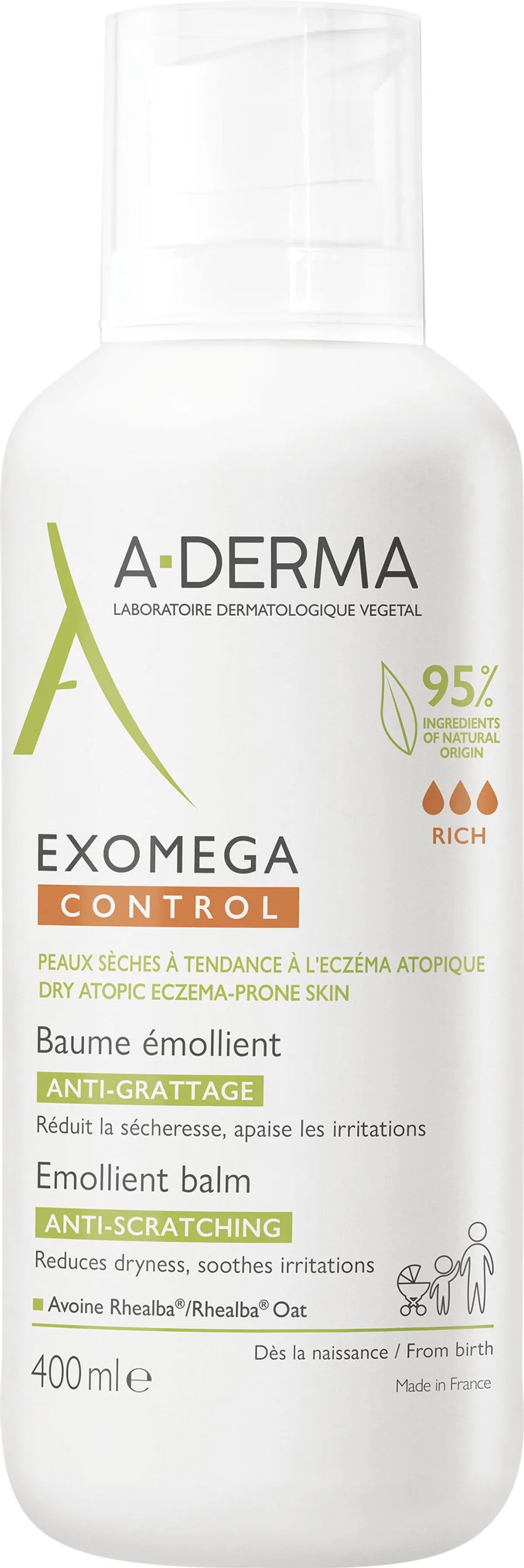 A-Derma Exomega Control Emolliërende Balsem Anti-Jeuk 400Ml