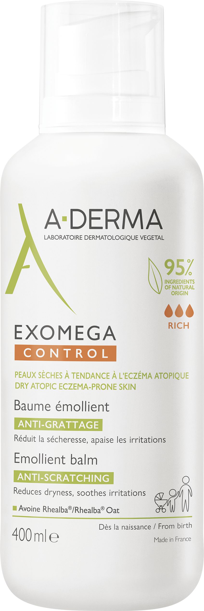 A-Derma Exomega Control Emolliërende Balsem Anti-Jeuk 400Ml - A-Derma