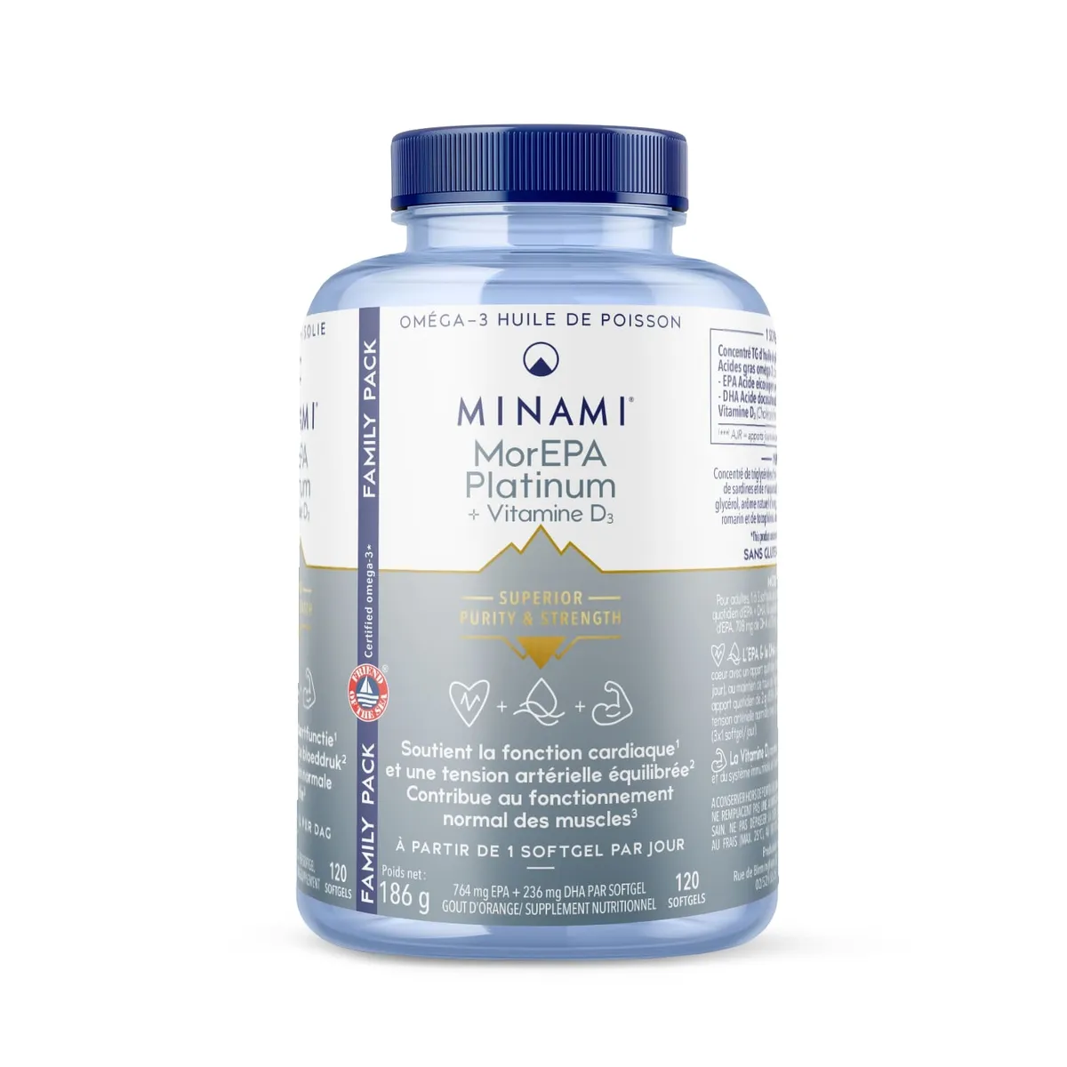 Minami MorEPA Platinum + Vitamine D3 120 Capsules