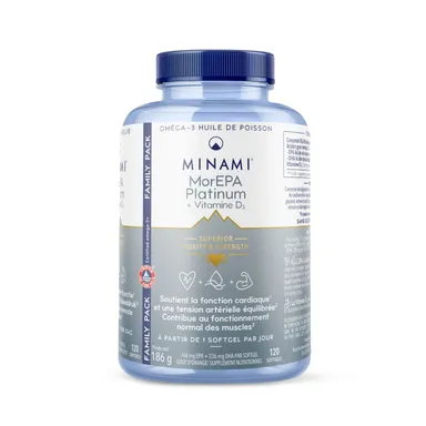 Minami MorEPA Platinum + Vitamine D3 120 Capsules