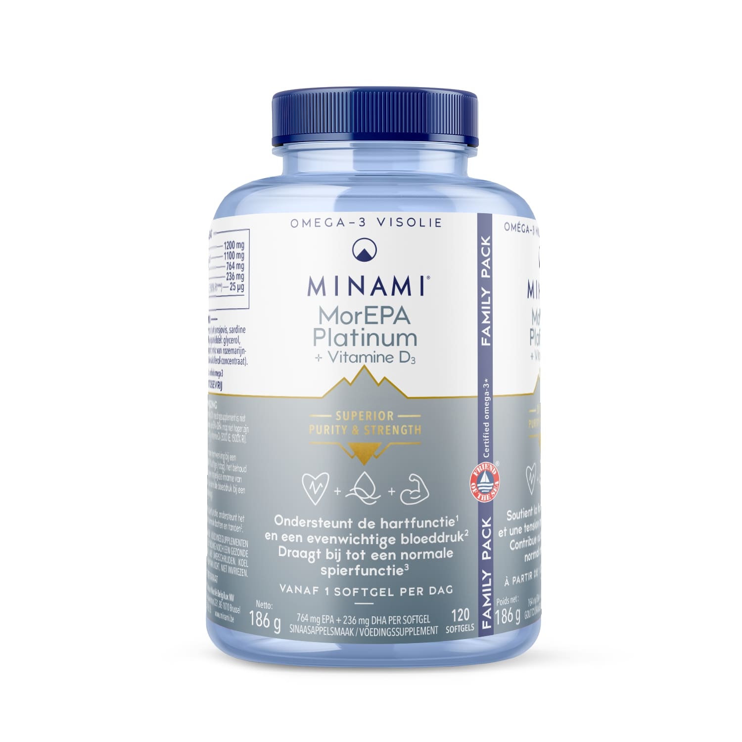 Minami MorEPA Platinum + Vitamine D3 120 Capsules - Minami Nutrition