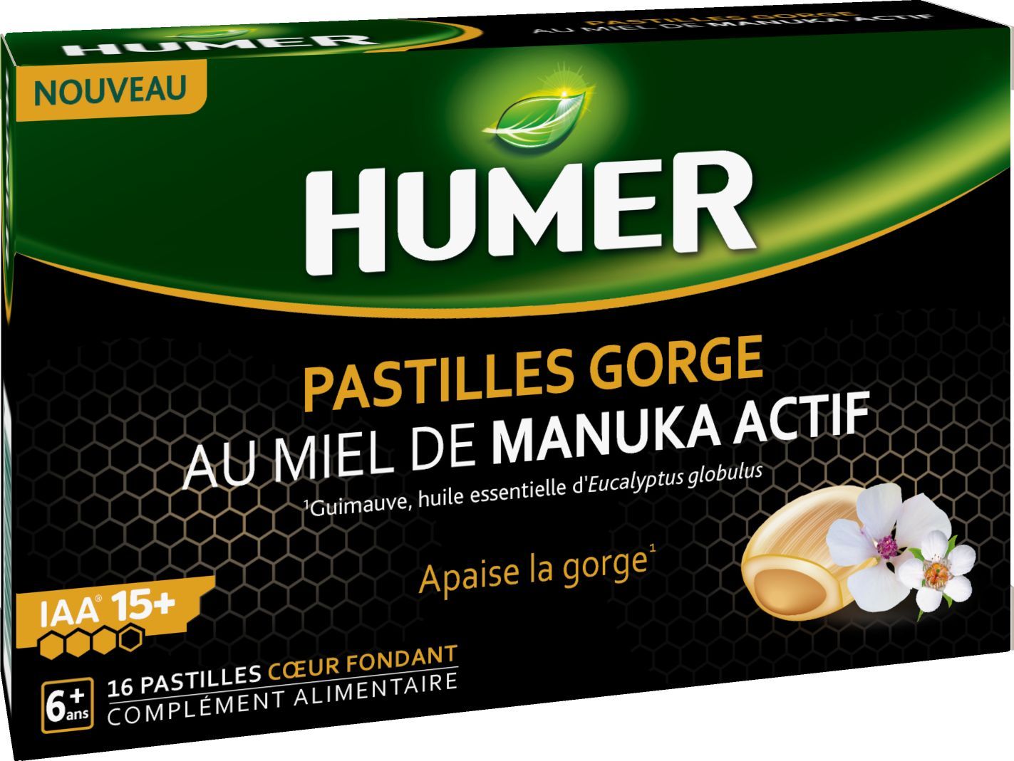 Humer Keelpastilles Manukahoning 16 Pastilles - Humer