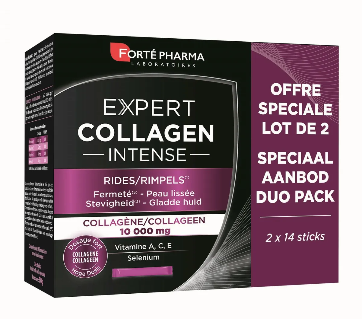 Forté Pharma Expert Collagen Duopack 2x14 Sticks de Poudre