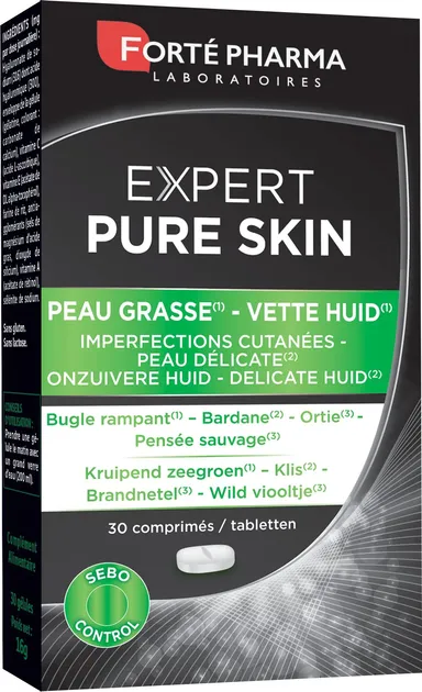 Forté Pharma Expert Pure Skin Vette Huid 30 Tabletten