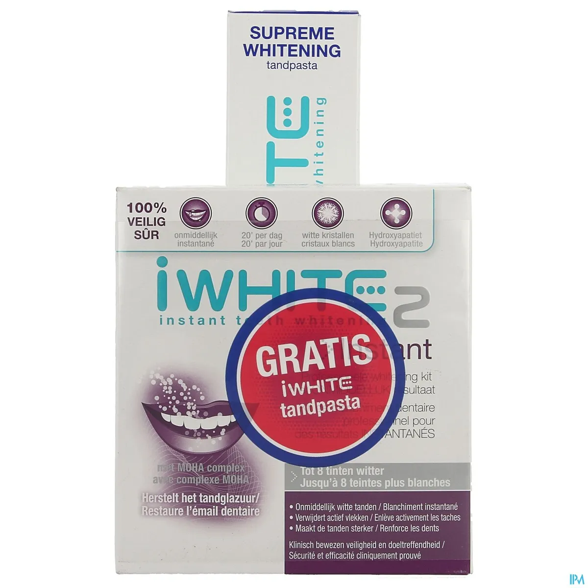 iWhite Instant Teeth Whitening 2 10 Druppelpipetten + Tandpasta
