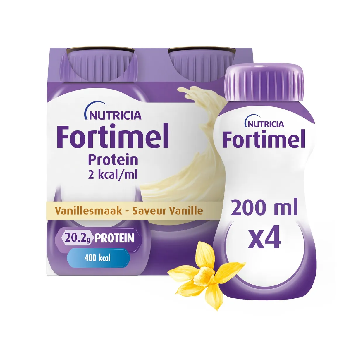 Fortimel Protein 2kcal Vanillesmaak 4x200ml