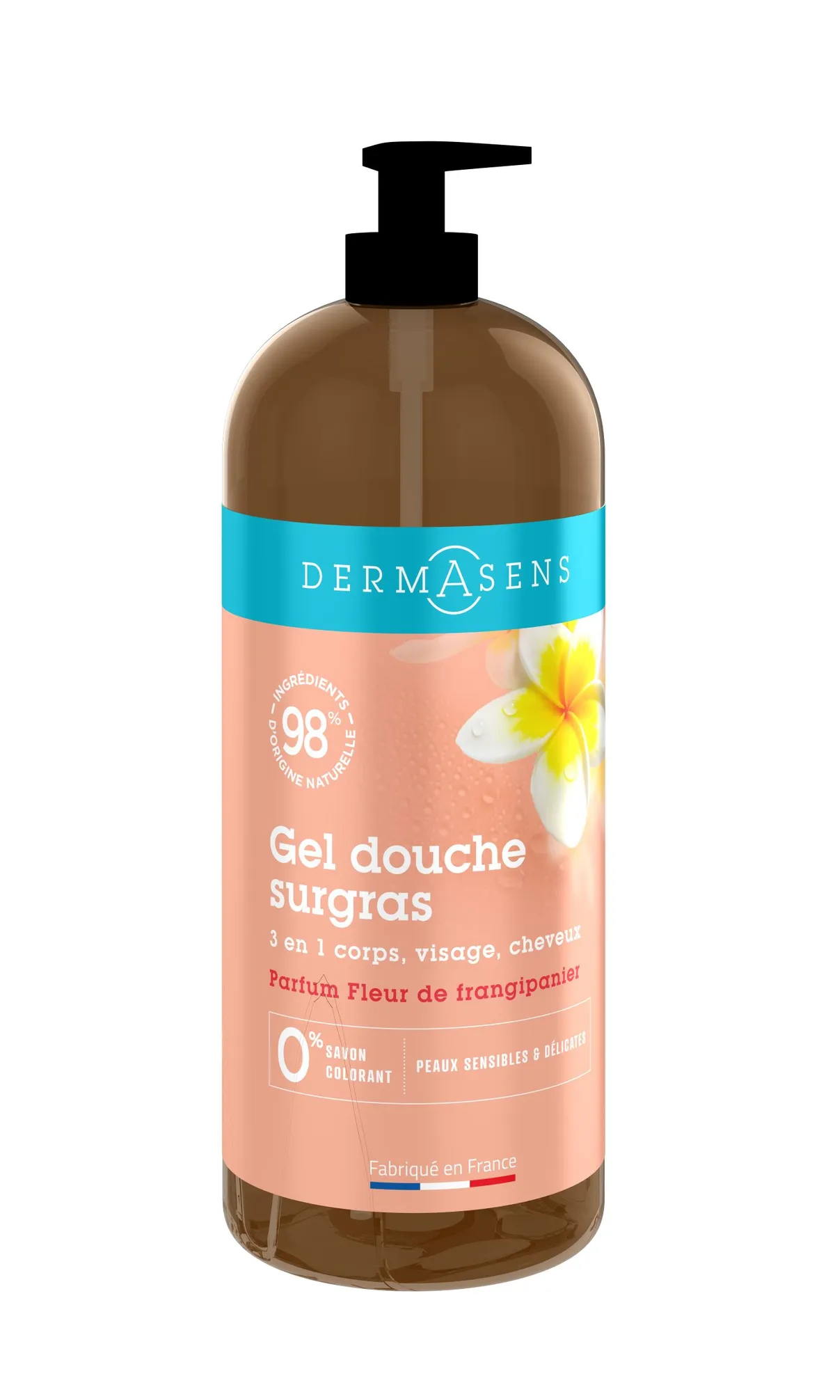 Marque Verte Dermasens Gel Douche Surgras Frangipanier 1L