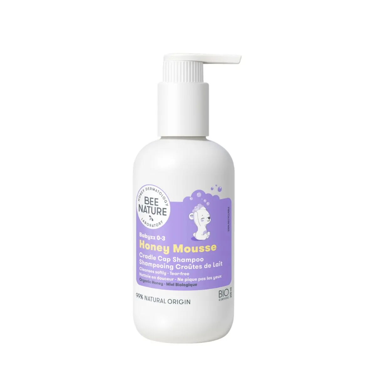 Bee Nature Babyzz Honey Mousse Shampoo Melkkorst 200 ml