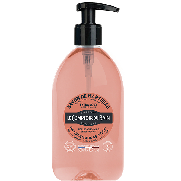 Le Comptoir du Bain Vloeibare Marseillezeep Roze Pompelmoes 500 ml - Le comptoir du bain