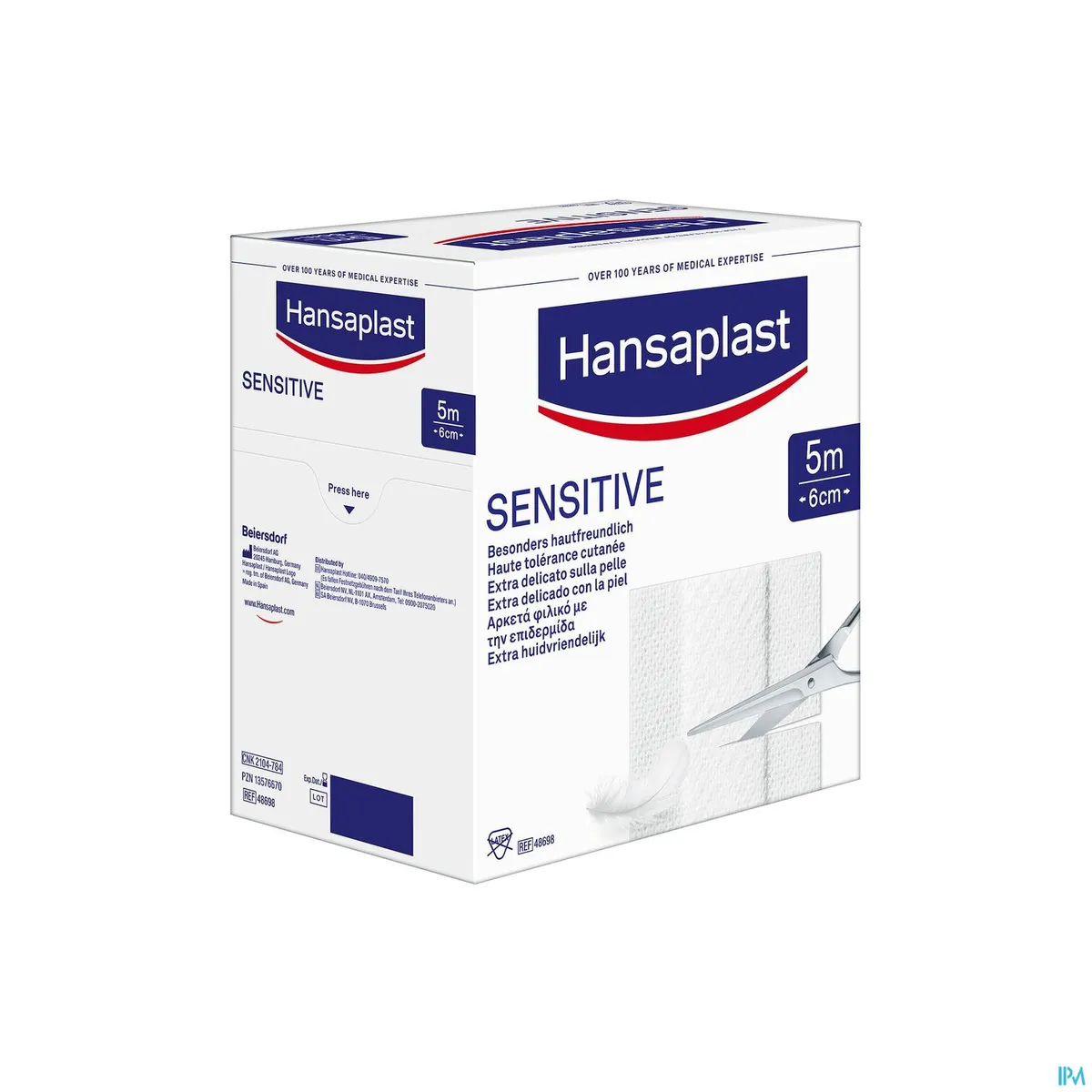 Hansaplast Med Sensitive Zacht Family Pack 5m x 6cm
