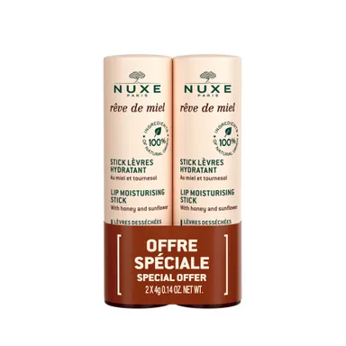 Nuxe Rêve De Miel Hydraterende Lipstick 2 x 4 g