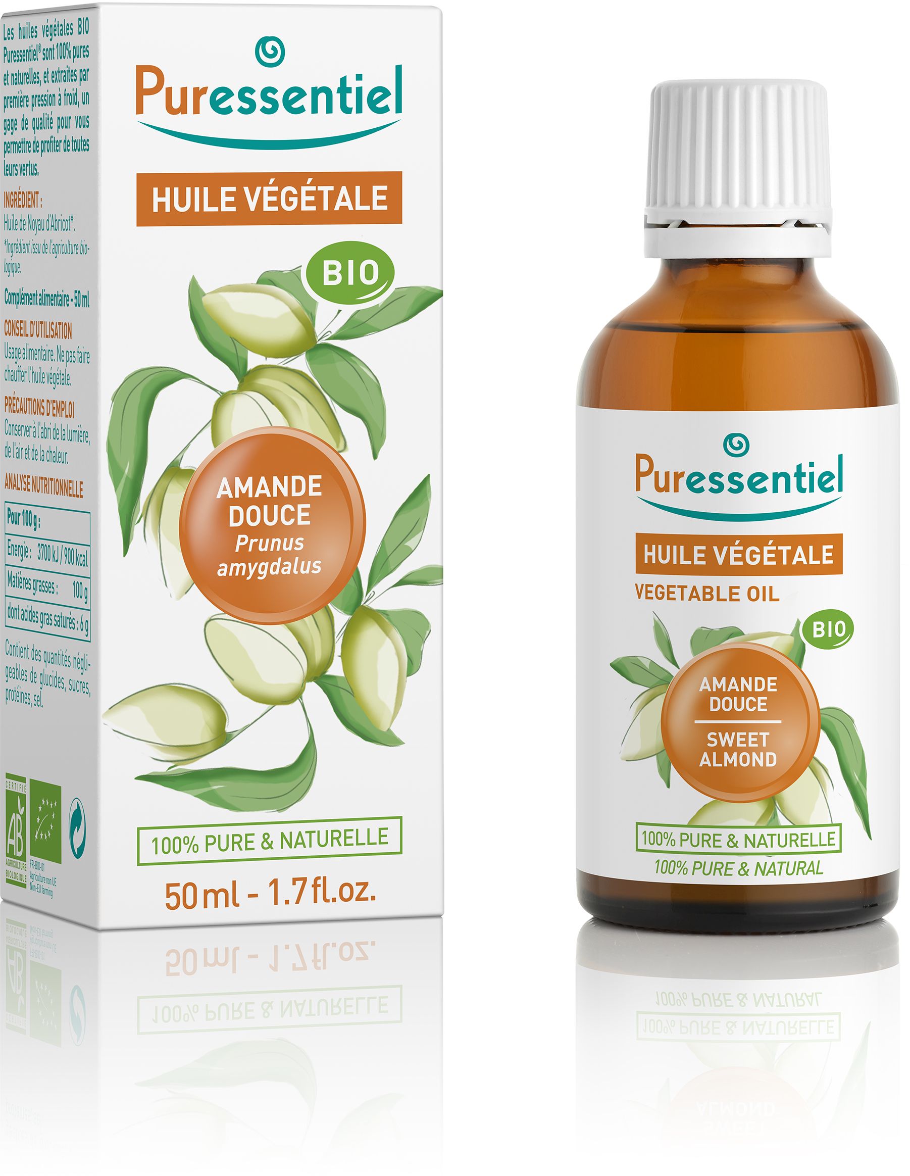 Puressentiel Plantaardige Olie Amandel Douche Bio 50 ml - Puressentiel