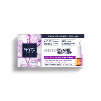 Phytocyane behandeling tegen progressieve haaruitval vrouw ampullen 12x5 ml