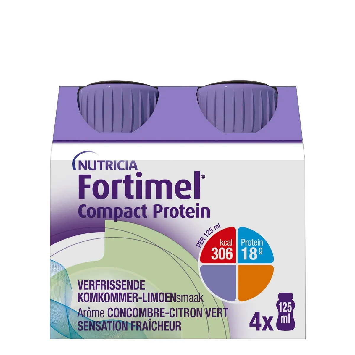 Fortimel Compact Protein Concombe Citron Vert 4x125ml