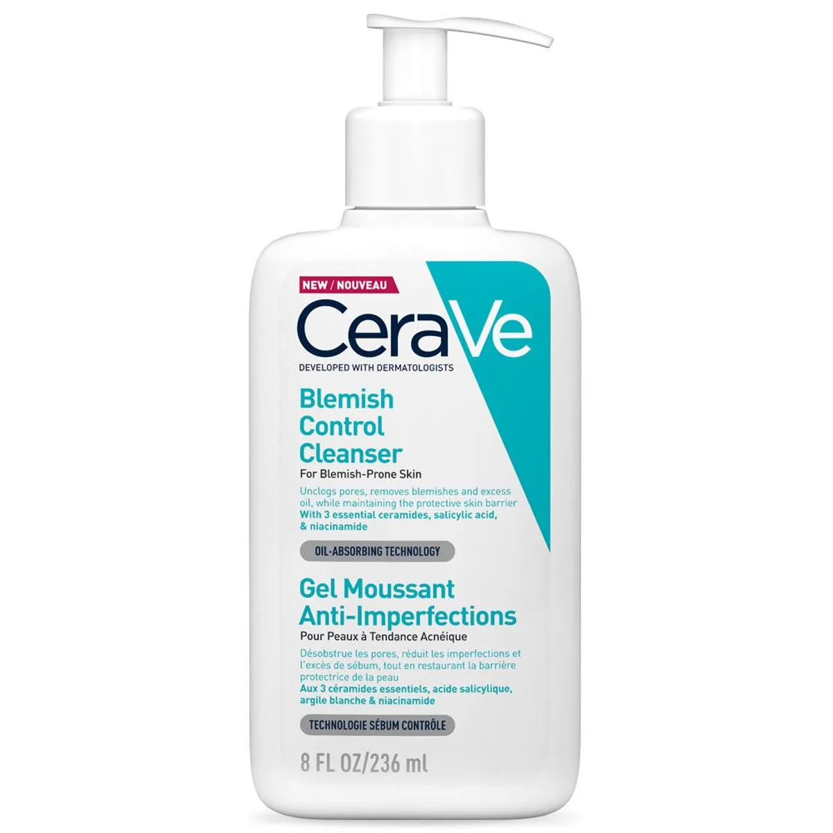 CeraVe Gel Moussant Nettoyant Anti-Imperfections 236ml