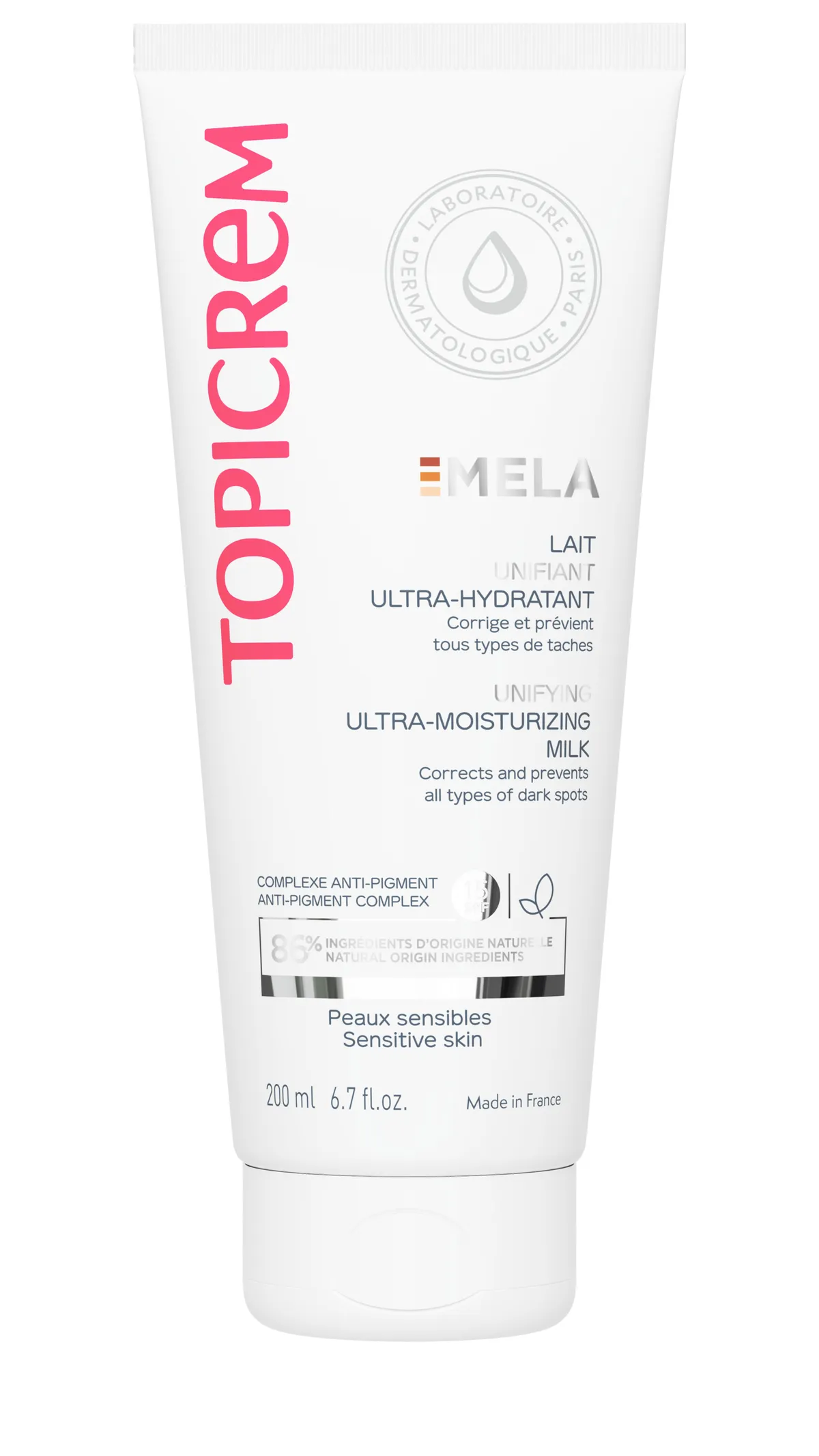 Topicrem Mela Lait Unifiant 200ml