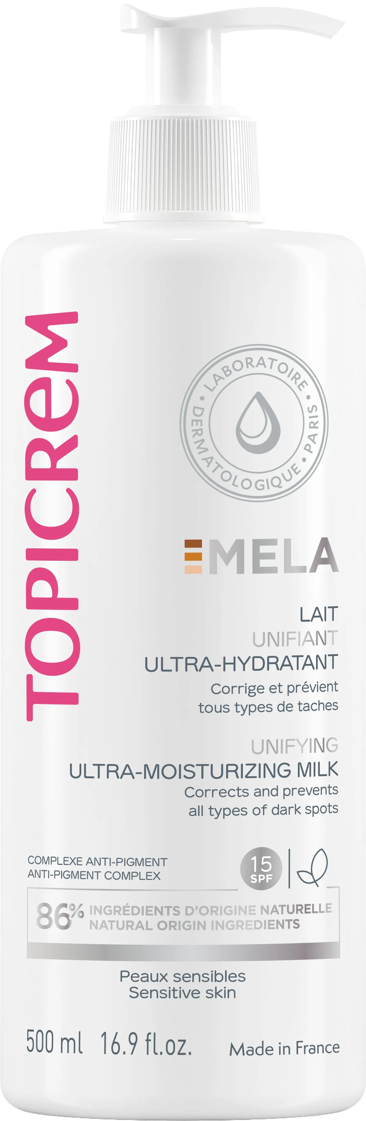Topicrem Mela Lait Unifiant 500ml