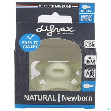 Difrax Fopspeen Natural Newborn Pure Popcorn