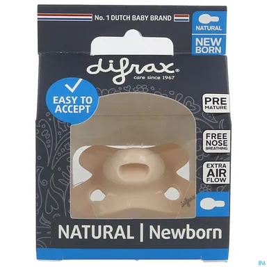 Diffrax Fopspeen Natural Newborn Pure Blossom