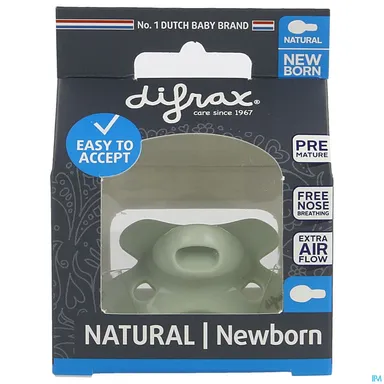 Diffrax Sucette Natural Newborn Pure Pistache