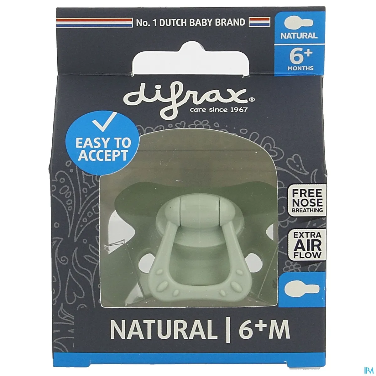 Diffrax Fopspeen Natural 6+ Pure Pistache