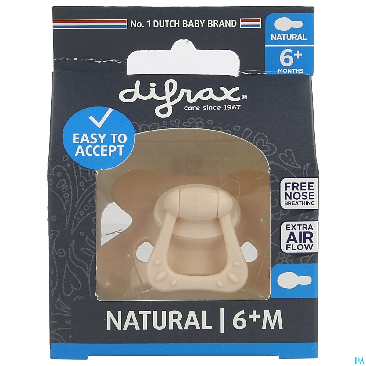 Diffrax Fopspeen Natural 6+ Pure Blossom