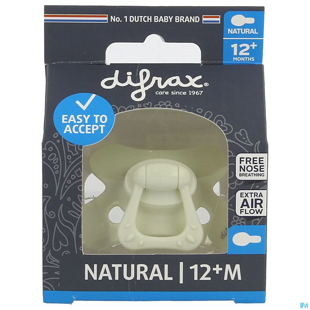 Difrax Sucette Natural 12+ Pure Popcorn