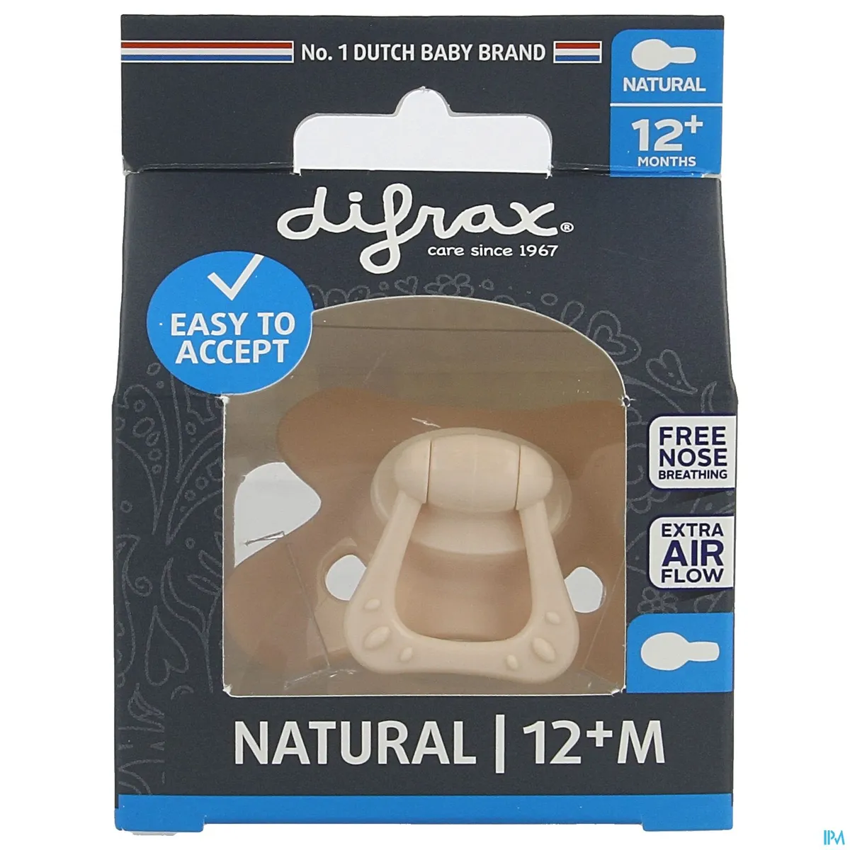Difrax Sucette Natural 12+ Pure Blossom