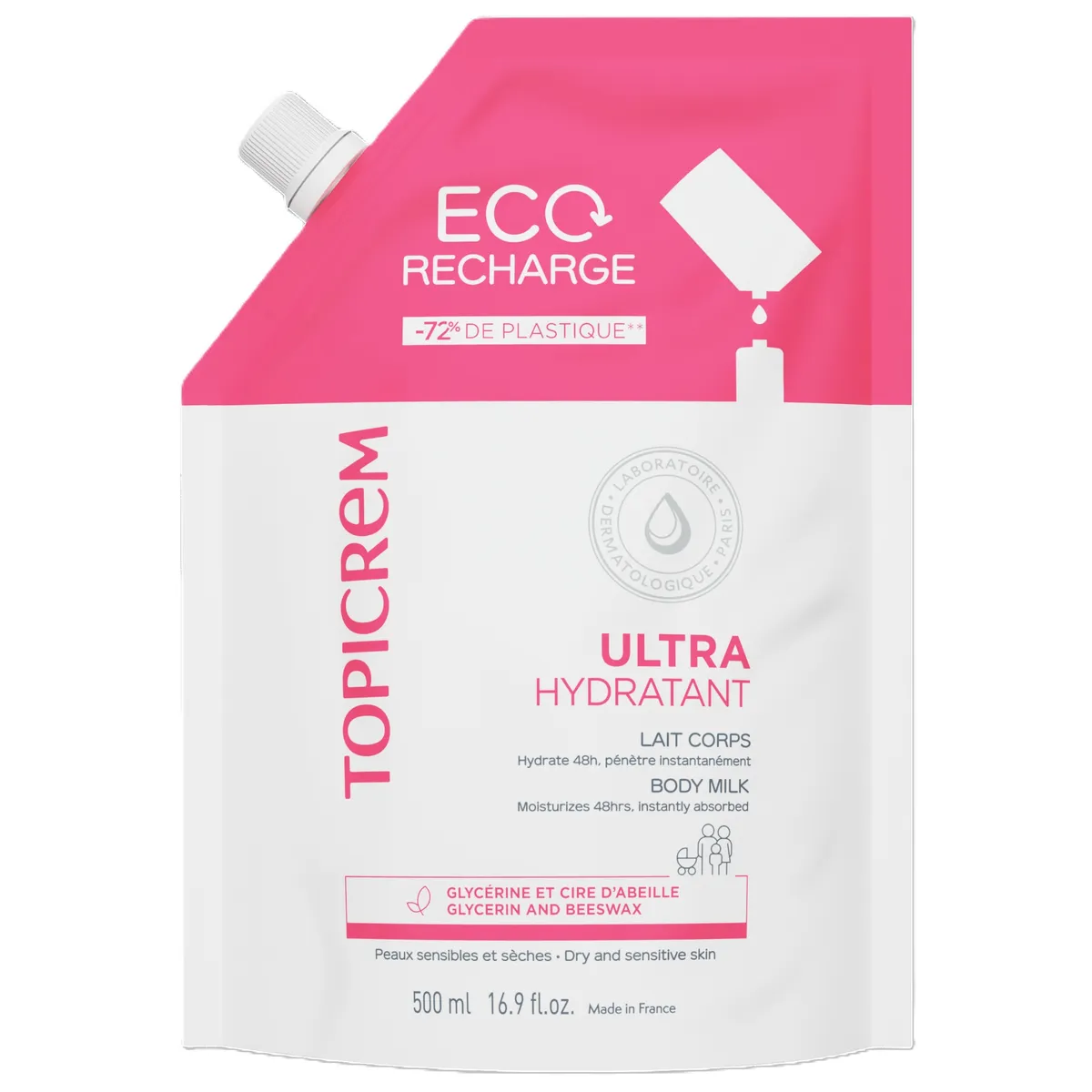 Topicrem Ultra-Hydratant Lait Corps Eco-Recharge 500ml