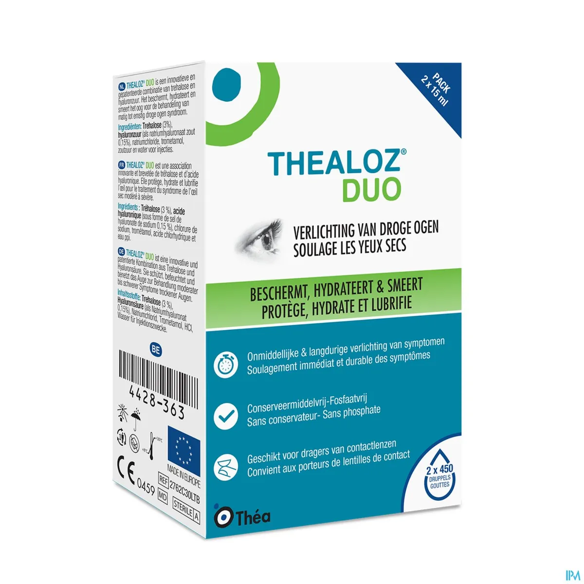 Thealoz Duo Gouttes Oculaires 2X15ml