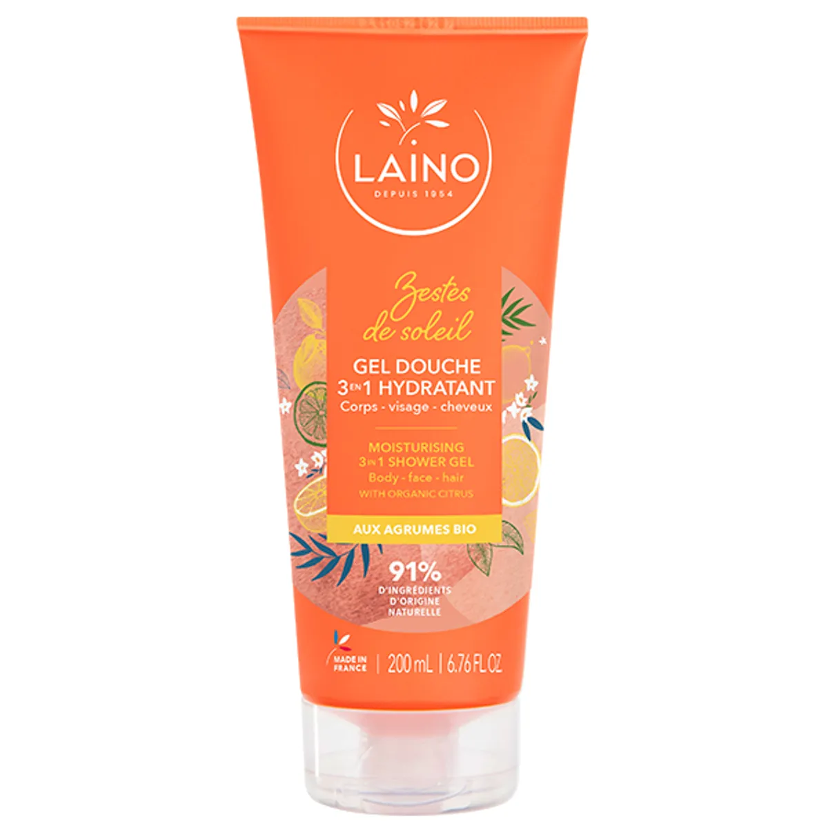 Laino Shampoing Douche Agrumes Zestes De Soleil 200ml