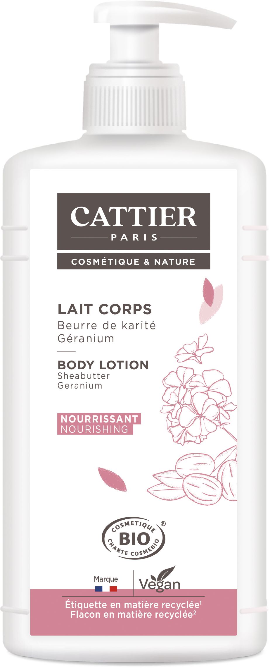 Cattier Bodylotion Sheaboter Geranium Bio 500 ml - Cattier