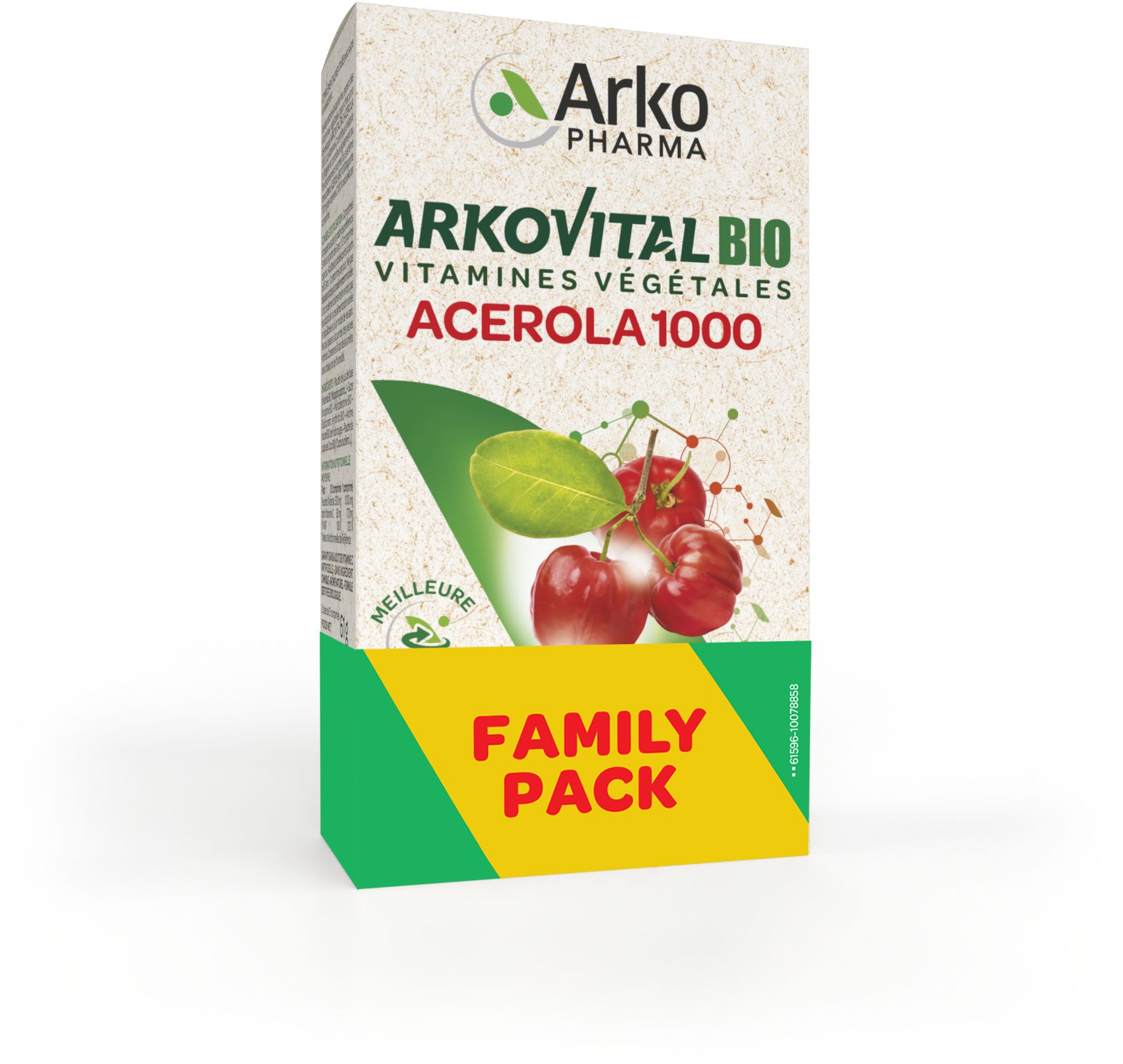 Arkovital Acérola 1000 Bio Familypack 4 x 15 Tabletten - Arkopharma