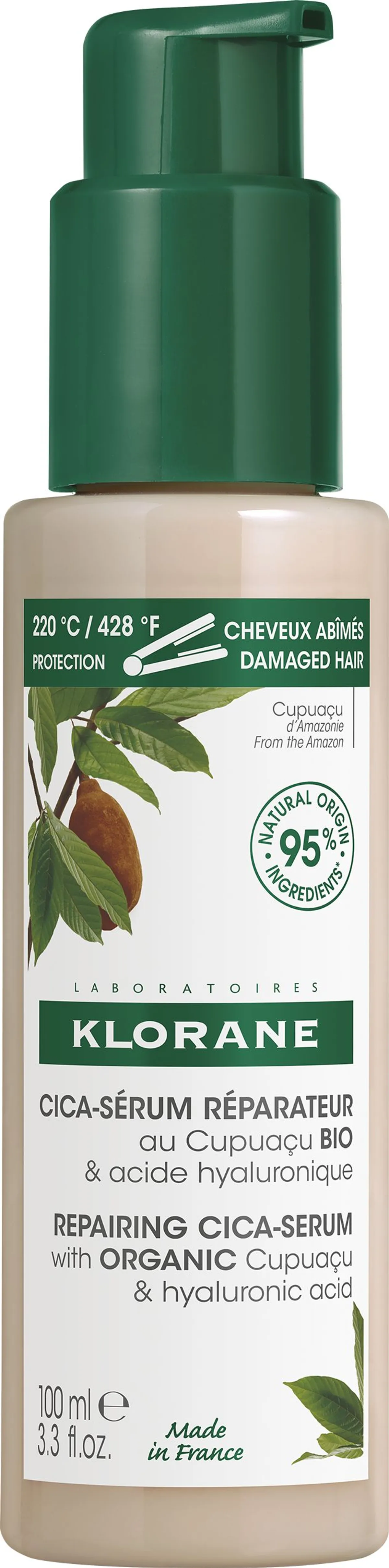 Klorane Cupuaçu Bio Cica-Sérum Réparation Régénérant & Thermo-Protecteur 100Ml