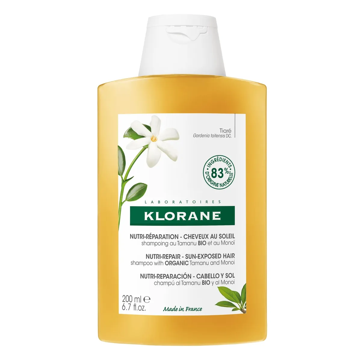 Klorane Tamanu Bio & Monoi Shampooing Nutri-Réparateur Après Soleil 200Ml