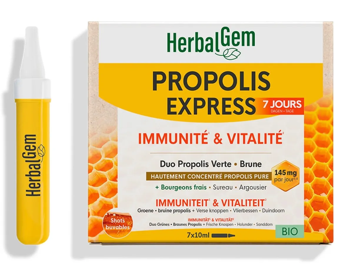 Herbalgem Propolis Individuele Dosis Bio 7 x 10 ml