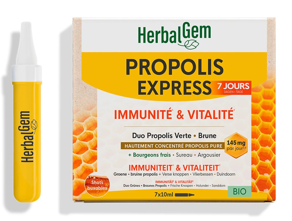 Herbalgem Propolis Individuele Dosis Bio 7 x 10 ml - HerbalGem