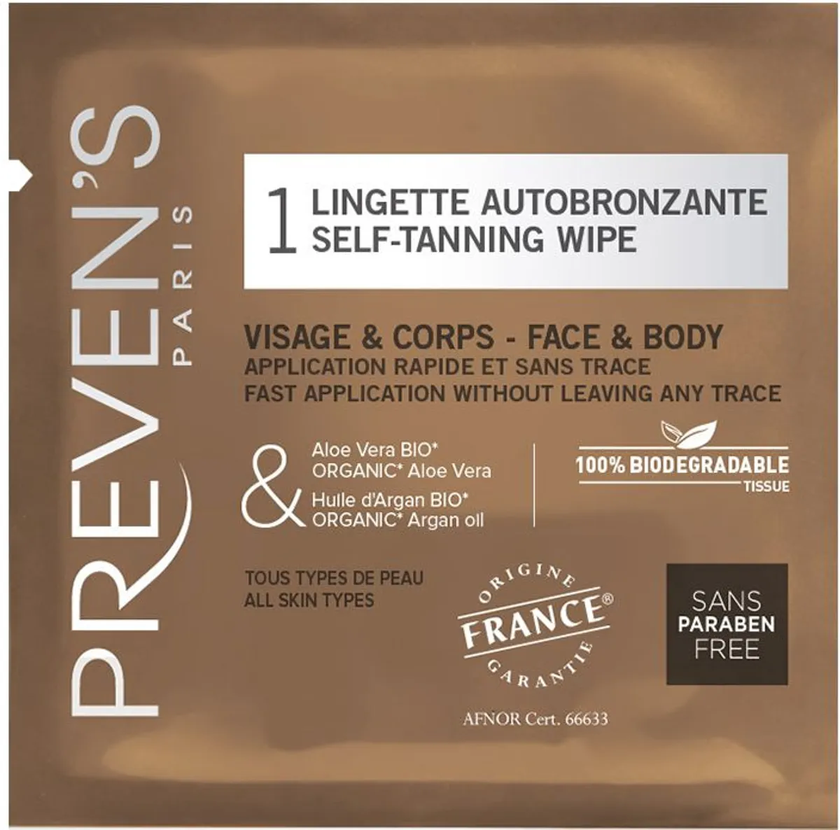 Preven's Lingette Autobronzante 1 Pièce
