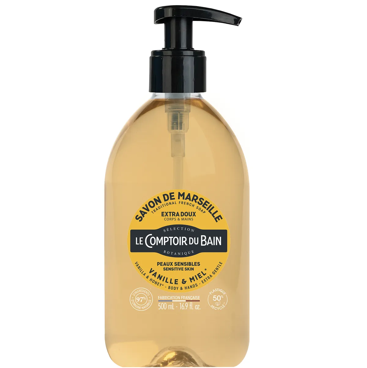 Le Comptoir du Bain Savon Liquide Marseille Vanille-Miel 500ml
