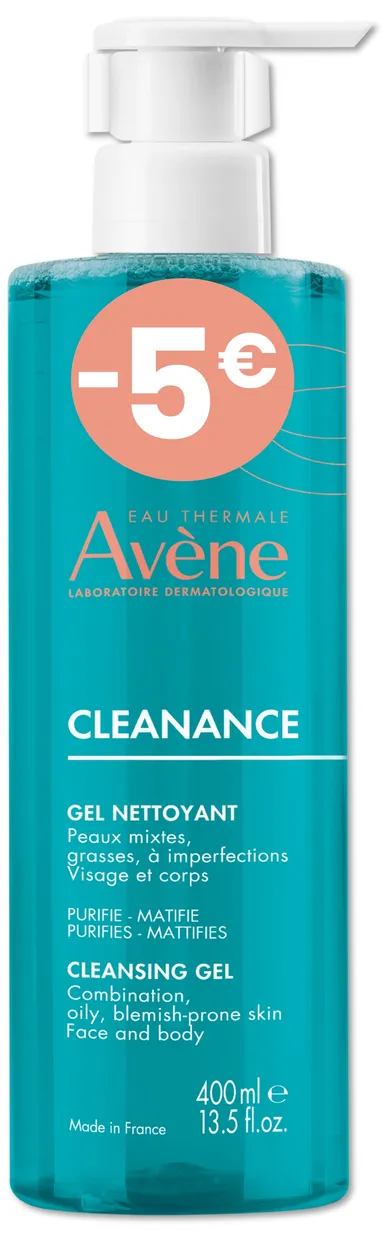 Avene Cleanance Gel Nettoyant 400ml Promo -5euros