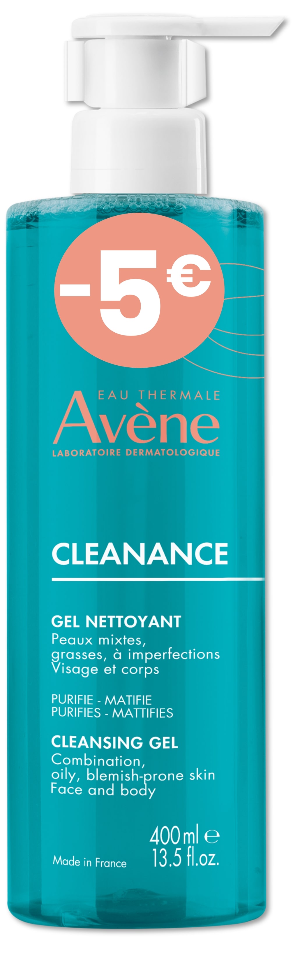 Avène Cleanance Reinigende Matterende Gel 400 ml (promo -€ 5)