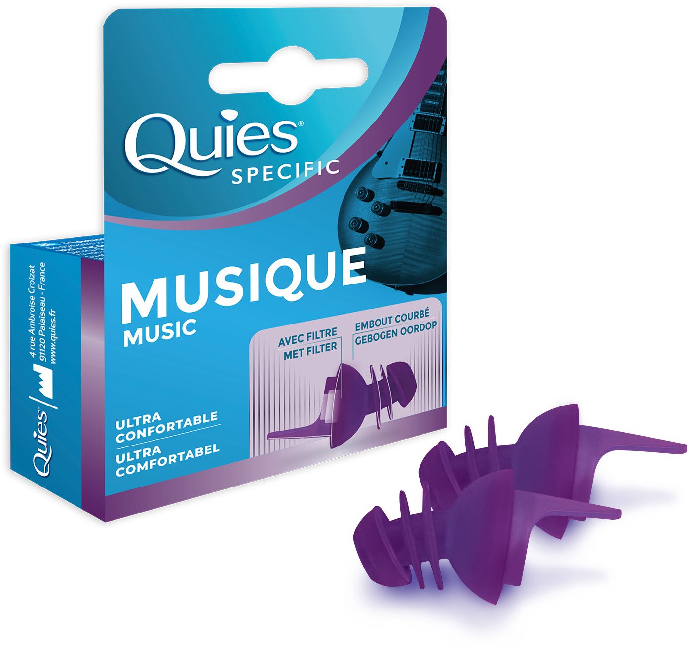 Quies Gehoorbescherming Muziek 1 Paar - Quies