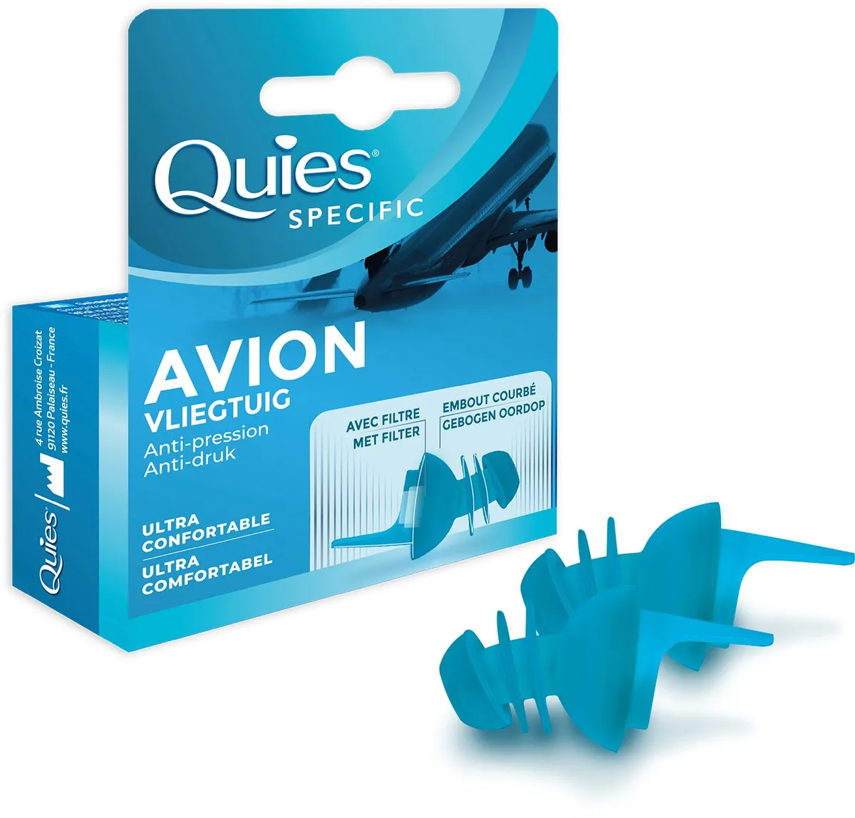 Quies Protection Auditive Avion Adulte 1 Paire
