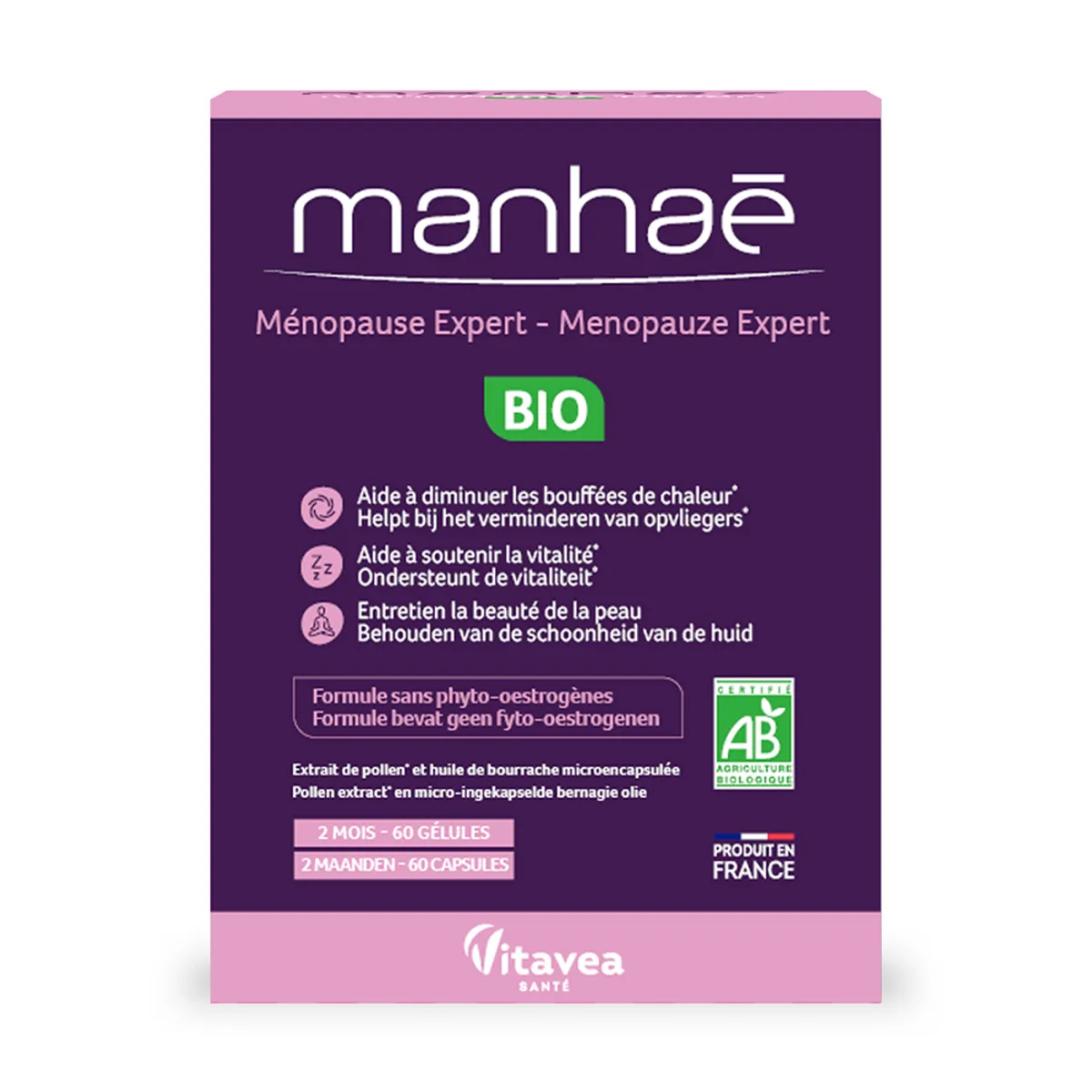 Manhaé Ménopause Expert Bio 60 Comprimés