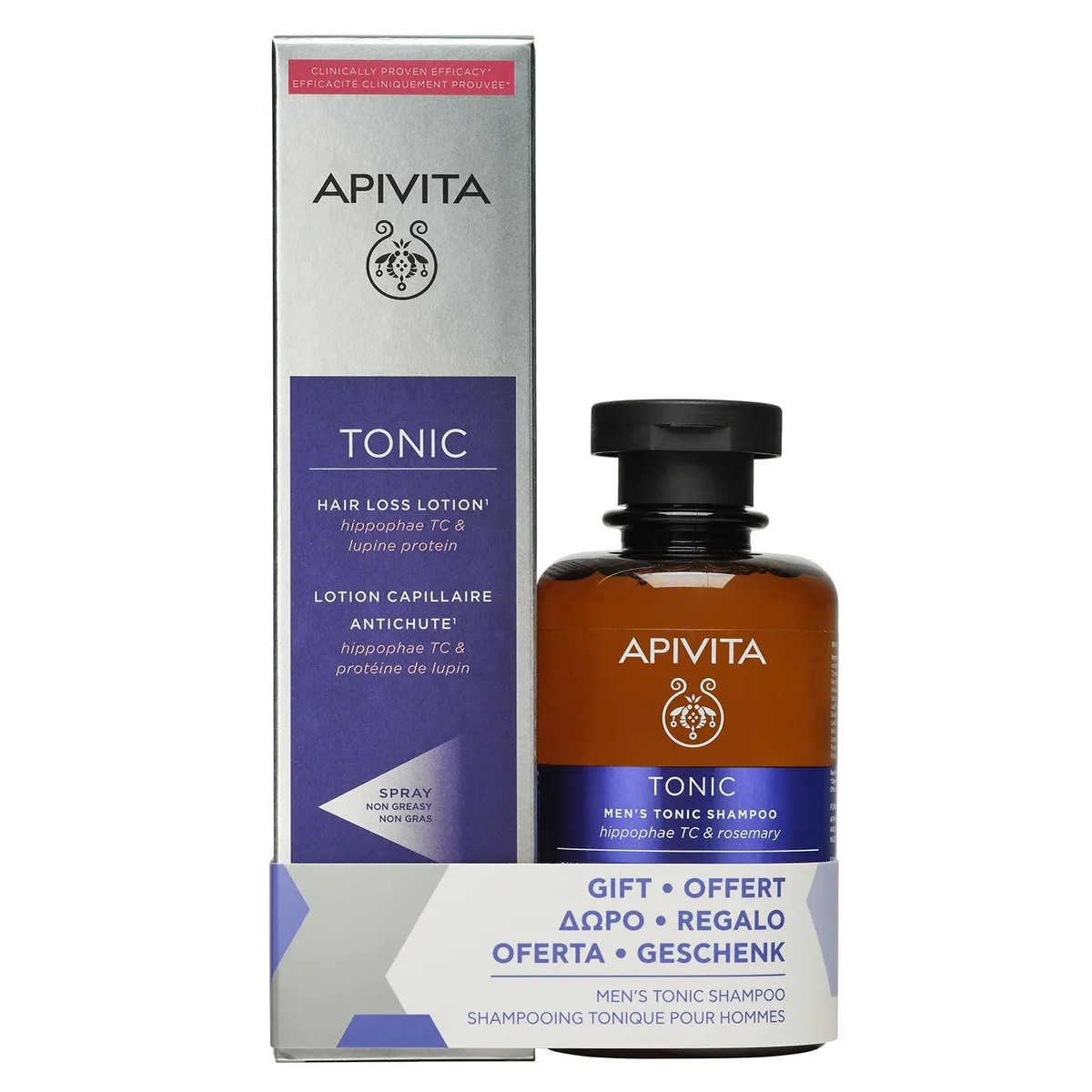 Apivita Tonic Hair Loss Lotion 150ml + Men's Tonic Shampoo 250ml
