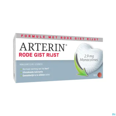 Arterin Levure de Riz Rouge 2,9mg 180 Comprimés