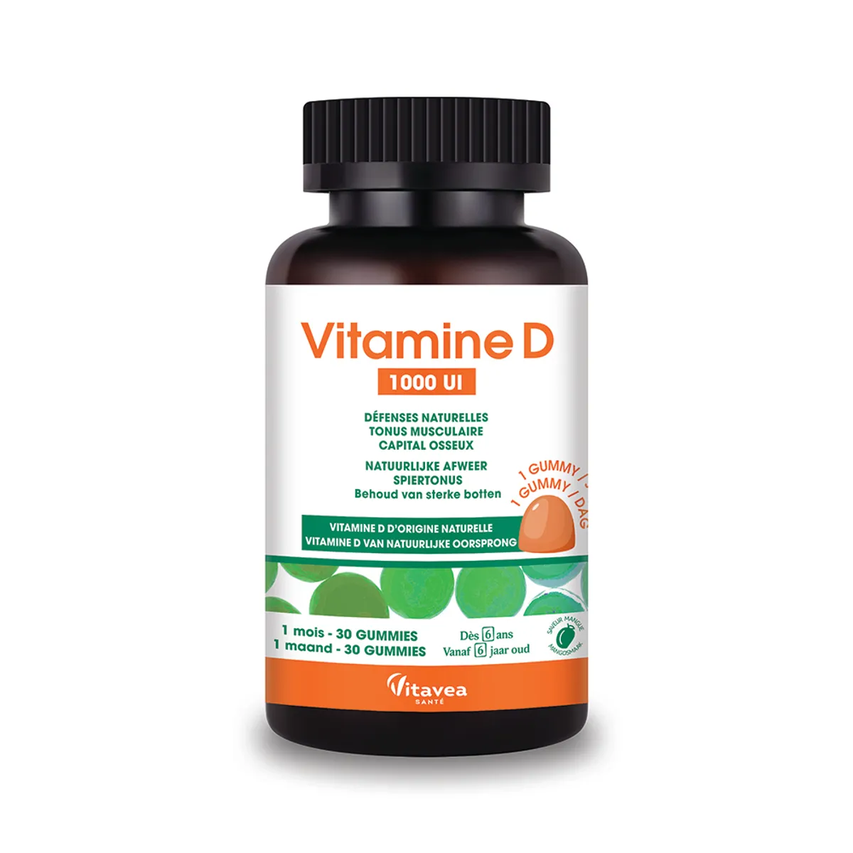 Vitavea Vitamine D 1000 IE Natuurlijke Weerstand 30 Gummies